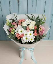 Букет цветов из:  Розы, Лизиантусы и Хризантемы в Майне