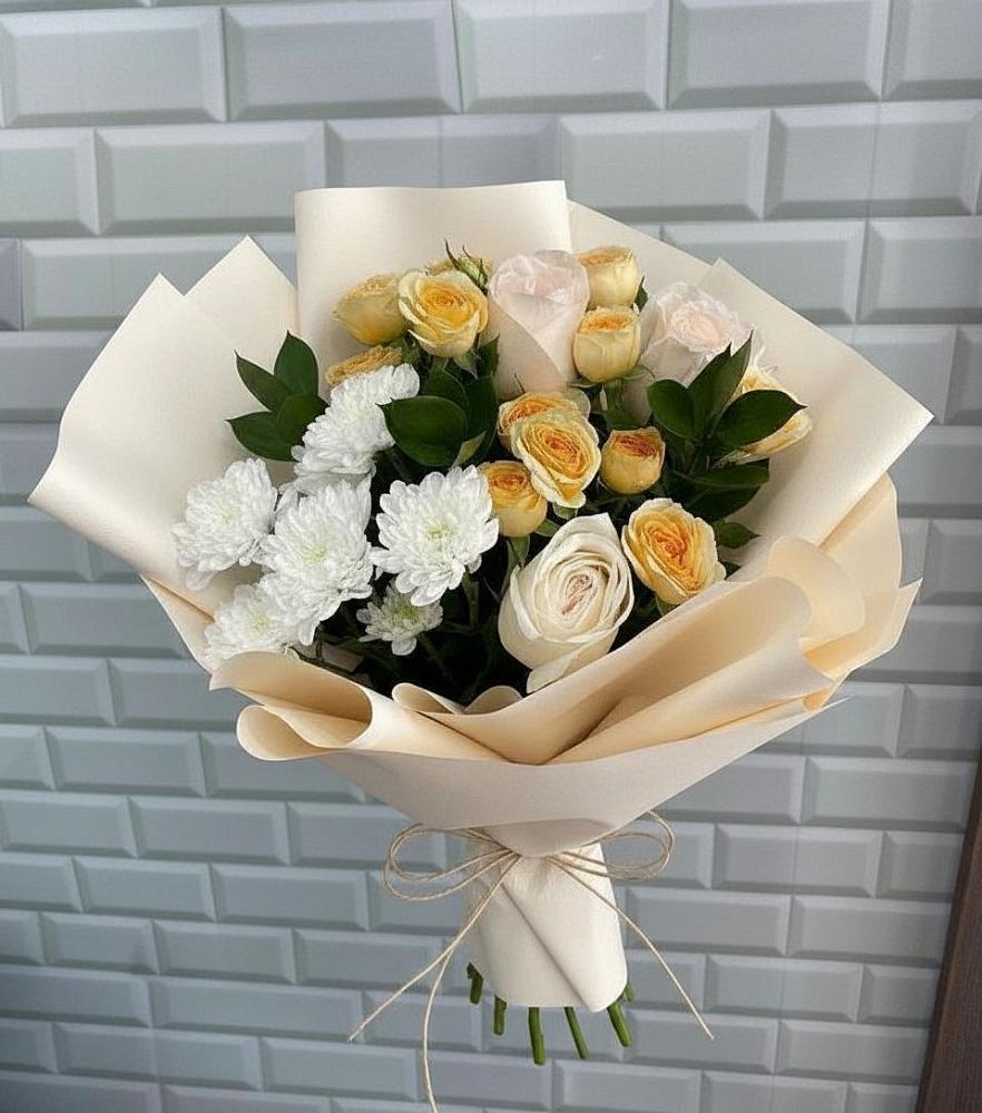 Букет цветов из: Розы и Хризантемы в Майне