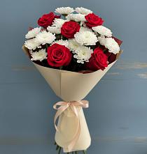 Букет цветов из:  Розы и Хризантемы в Майне
