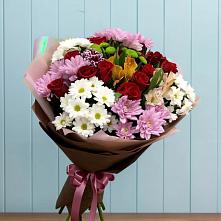 Букет цветов из:  Розы, Хризантемы и Альстромерии в Майне