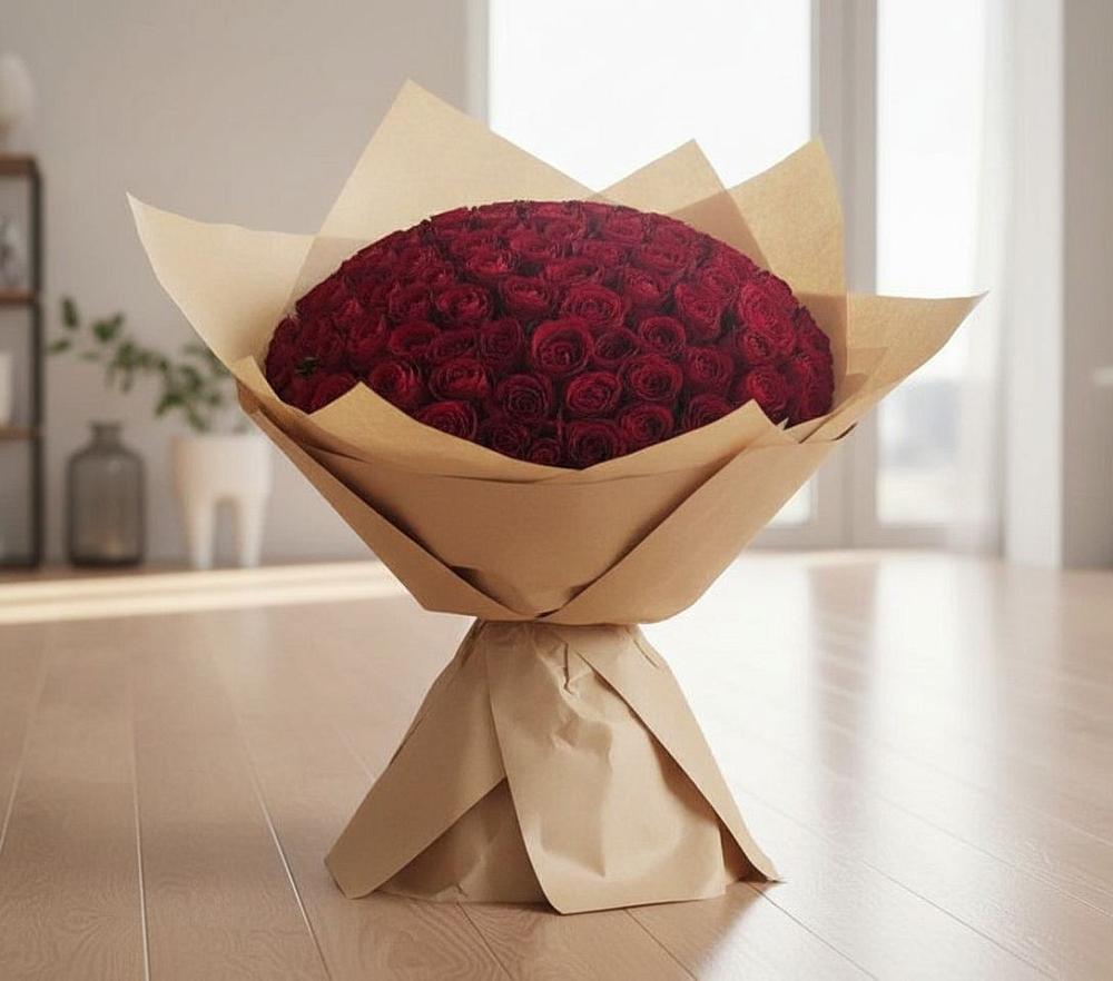 Букет 101 Красная роза в Майне