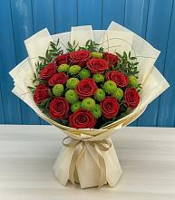 Букет цветов из:  Розы и Хризантемы в Майне