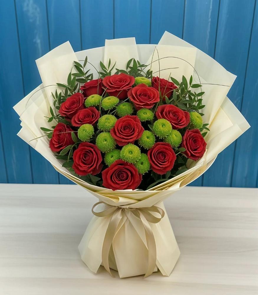 Букет цветов из: Розы и Хризантемы в Майне