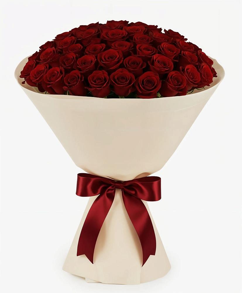 Букет 101 Бордовая роза Блэк Бакарра в Майне